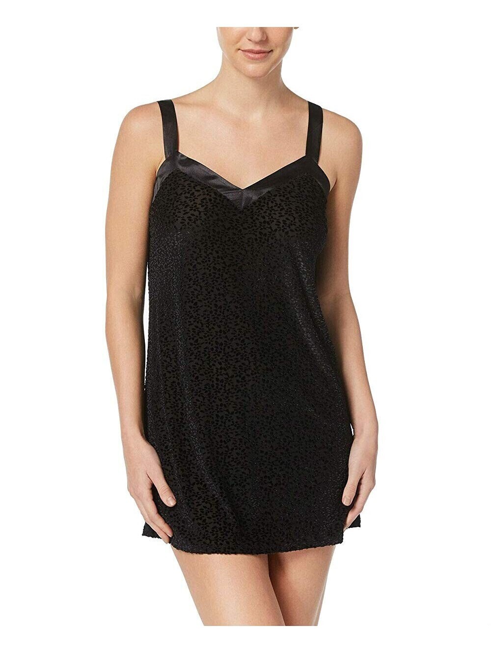 Flora Nikrooz Womens Burnout Sheer Velvet Chemise Size 2X